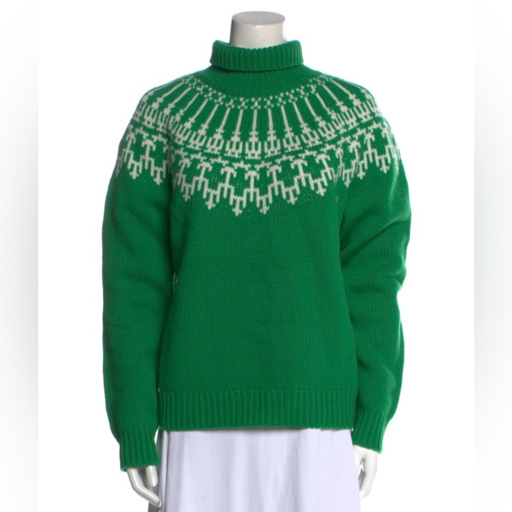 Tory Sport Merino Wool Printed Sweater Size M